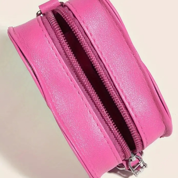 Pink Heart Studded Crossbody Bag - Picture 3 of 4